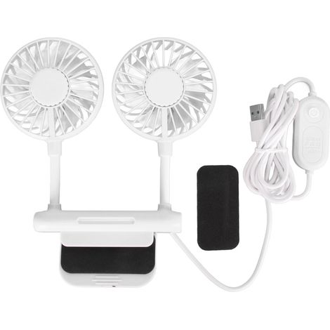 Ventilateur de bureau USB pour écran d'ordinateur, refroidissement puissant, fixation par pince, ultra-silencieux, petit, blanc. (1/5)