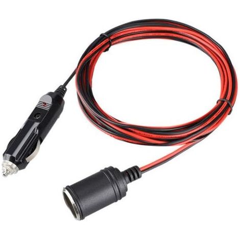 Câble D’Extension pour Allume Cigare,3.7M 12V-24V DC,20AWG Prise Câble d'Extension pour Allume Cigare étanche avec Fusible 15A pour Moto Bateau Réfrigérateur électriques Voiture (1/5)