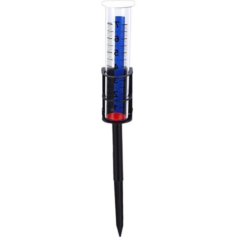 Niederschlagsmesser – Wettermessgerät – Gartenüberwachung – Metallständer – 32,5 cm hoch – Transparent (1/5)