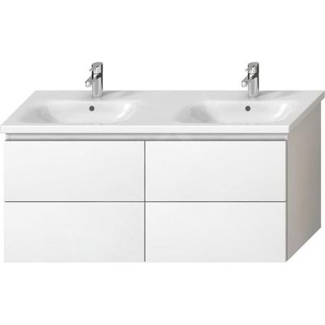 Jika Mio-N - Meuble sous lavabo double 130, 127x59x45 cm, blanc H40J7184015001 (1/2)