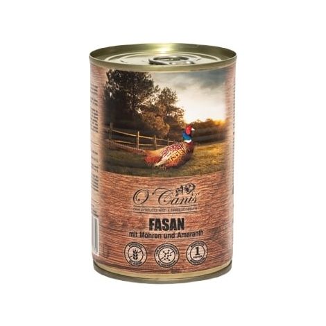 O''CANIS EXLUSIVES BOÎTE MENU FAISAN VIANDE AVEC LIVRE DE BLÉ ET LA CAROTTE 400 G O'CANIS (1/2)