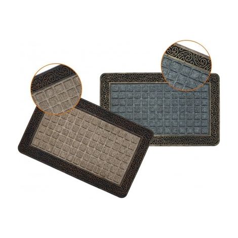 PAILLASSON CAOUTCHOUC+MOQUETTE BANUS - 45 X 75 CM