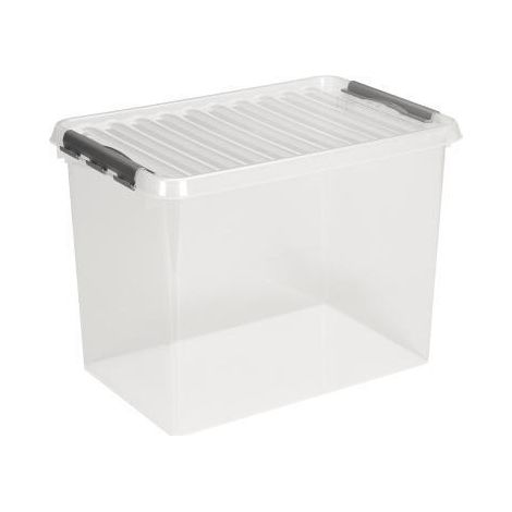 Sunware Aufbewahrungsbox Q-Line mit Deckel 60 x 40 cm 62 L transparent Boxen, Körbchen & Kisten (1/3)