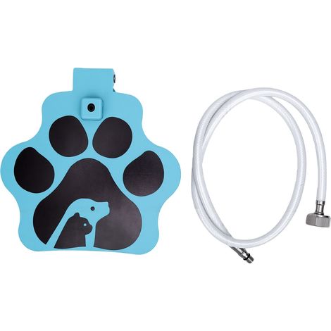 Fontaine à eau pour chiens activée par les pattes, distributeur à pédale avec tuyau de 1 m pour cour, jardin et pelouse extérieurs. (1/5)