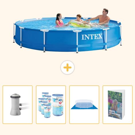 Intex Piscine Tubulaire Ronde - 366x76 cm - 5-pièces SCB103 (1/5)