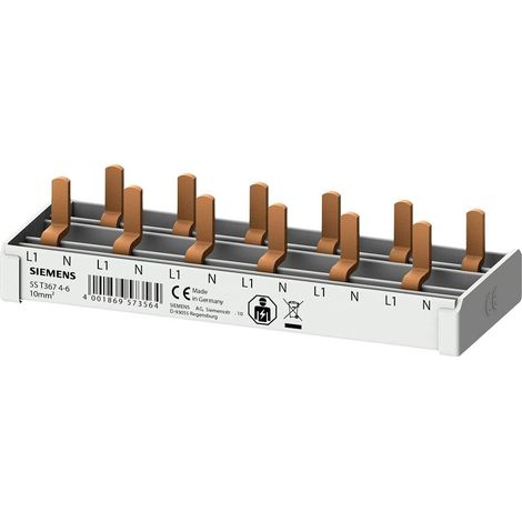 Siemens 5ST36746 Rail de stylet compact, 10mm2 raccord 1p/N 6x appareil compact 1 TE Peigne à broches 1 pc(s)