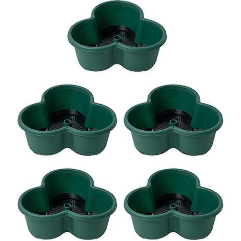Filiyano-[RM] Pots empilables verticaux pour le jardinage, pour fraises, fleurs, légumes, pots tridimensionnels (5 pièces) Vert (1/5)