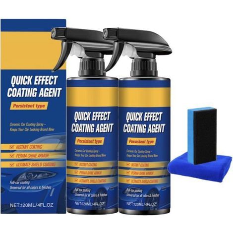 Spray Anti-Rayure - Revêtement Nano Protecteur Pour Carrosserie Automobile - Résistant À L'Eau Et Aux UV - Effet Brillant Rapide - 400 ml (1/5)
