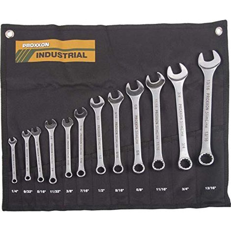 Proxxon Industrial 23816 SlimLine Kit chiavi combinate 12 parti Misura (in pollici) 1/2 - 13/16 (1/3)