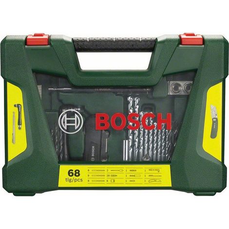 Bosch Hobby V-Line 68 Pz. Set di punte e bit con lama, asta magnetica e cacciavite angolare