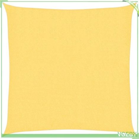Voile d'ombrage - FAFEICY - 42282 - Carré 3,6 x 3,6 m - Beige - Perméable au vent et à l'eau (1/5)