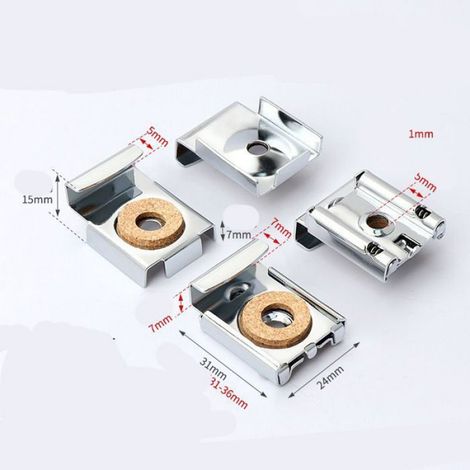 8pcs Support miroir mural - Fixation solide Multi usages - Miroir ou verre (1/5)