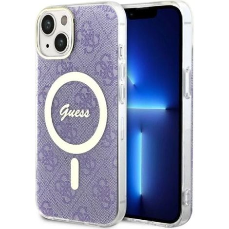 Étui Guess 4G MagSafe pour iPhone 14 Plus (Violet) (1/4)