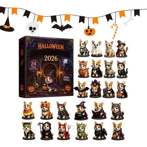 Halloween Advent Calendar 2026 2D Acrylic Dog Ornament (1/5)