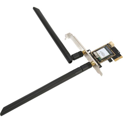 Carte WiFi 6E PCIe Triple Bande 2.4G/5G/6GHz 2400Mbps, Antennes Double MU-MIMO pour PC Bureau Windows 10/11 (1/5)