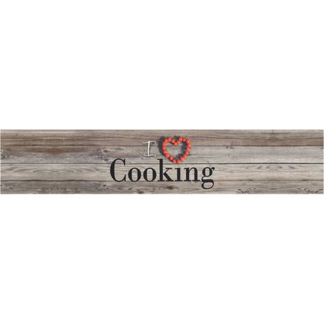 Maison Exclusive - Küchenteppich Waschbar Cooking Grau 60x300 cm