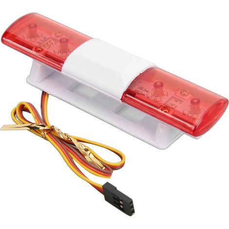 Feu LED Clignotant pour Modèles RC 1/8 1/10 - Alerte Lumineuse Rouge, 4 Modes, Design Réaliste (1/5)