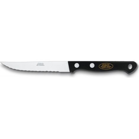 Coltello da tavola Mam da mango Magnun nero e lama in acciaio inox di 10 Cm, presentato in scatola colori 17064