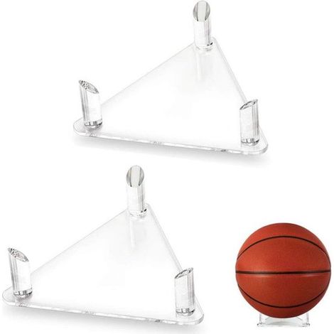 Soporte acrílico para balones，2 piezas，13133,7 cm，Soporte para balones de fútbol y voleibol，Base para balón de rugby，Adecuado para baloncesto (1/5)