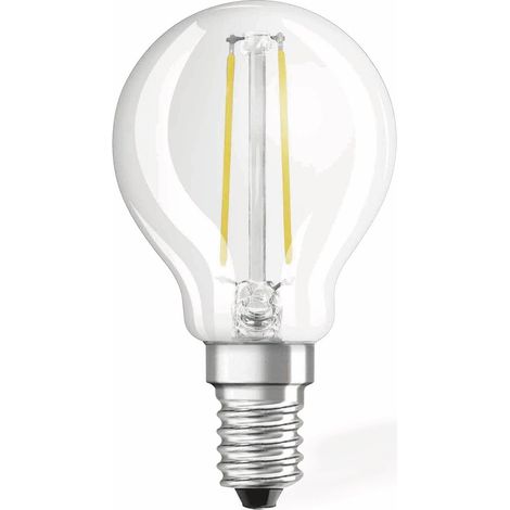 Retrofit Ampoule LED Sphérique à Filament 2 W E14 Plastique Transparent (1/3)