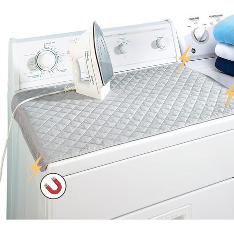 Couverture magnétique pour Tapis de Repassage, Housse Alternative matelassée pour Machine à Repasser, résistante à la Chaleur, Tapis Portable, Gris, 83 x 45,7 cm (1/5)