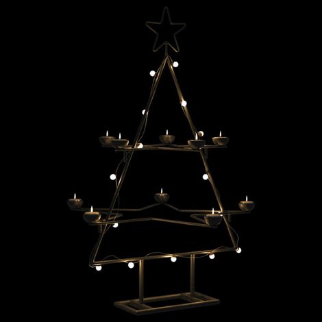 vidaXL Albero di Natale Decorativo in Metallo Nero 75 cm (1/5)