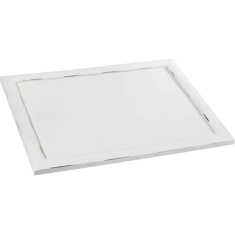 Bandeja de madera con lacado blanco 43x33x5.5 (1/4)