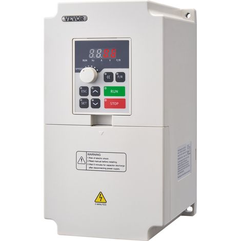 Variateur de Fréquence Variable 4 kW Convertisseur de Fréquence, 5,5 HP Volume d'Air Élevé VFD Inverseur Transformateur Monophasé Triphasé, CNC Régulateur pour Moteur Machine Commande de Vitesse (1/5)