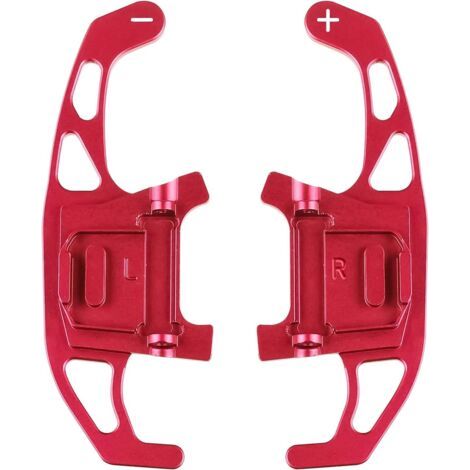 Lot de 2 palettes de changement de vitesse en alliage d'aluminium pour VW Golf GTI R R-line GTD GTE MK7 7 Polo GTI 2014-2019 (rouge) (1/5)