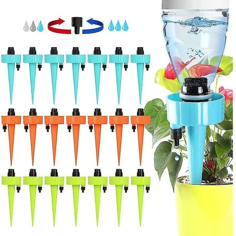 Irrigation goutte à goutte, 21 pièces d'irrigation goutte à goutte avec système d'arrosage à libération lente, goutte à goutte (1/4)