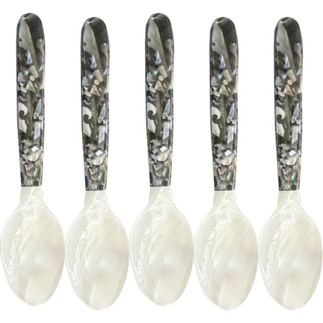 Caviar Cupons Shell Spoon, mère de cuillères de caviar perlé Cuillère de Capinons de caviar décoratifs Caviar Caviar pour Caviar Egg Ice Cream Coffee (1/5)