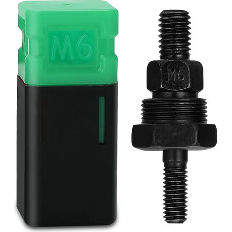 Accesorios para remachadora: mandril roscado, adaptador para herramienta de tuerca de remache, varilla de tracción, cabezales de remache de repuesto (1/5)