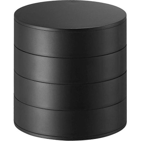 Mehrstufige, drehbare Aufbewahrungsbox für den Schreibtisch mit Deckel, schwarz (1/5)