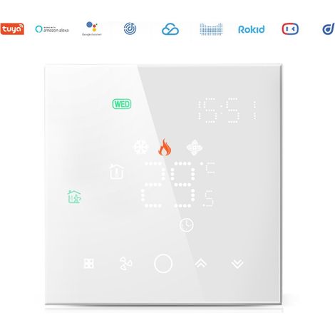 Termostato Smart WiFi Beca BAC-003ALW-GA per Fan Coil e Riscaldamento a Pavimento  Bianco