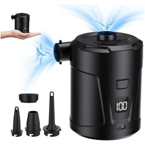 Pompe à air électrique,Gonfleur Electrique avec 4 Buses d'air, Gonfleur Rapide pour Piscine Gonflable, Matelas de lit, Camping,Sac sous Vide (1/5)