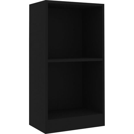 Maison Exclusive - Bücherregal Schwarz 40x24x75 cm Holzwerkstoff