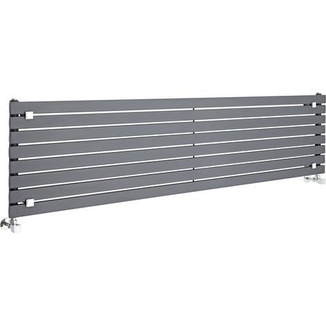 Hudson Reed Sloane – Radiateur Design Horizontal – Anthracite – 47.2 x 178cm (1/5)