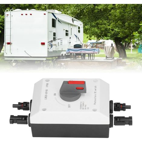 IP66 Solar-Anschlussdose, 1200V 32A DC Trennschalter mit Solaranschluss für Solarstromerzeugungssysteme in Wohnmobilen, Booten und netzunabhängigen/netzgekoppelten Solaranlagen. (1/5)