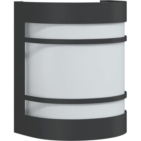 Applique murale d'extérieur design moderne jardin 13,5 x 10,5 x 16,5 cm en acier inoxydable noir