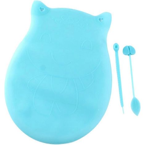 Sac à pétrir en silicone pour la pâtisserie et la cuisine, bleu ciel (1/4)