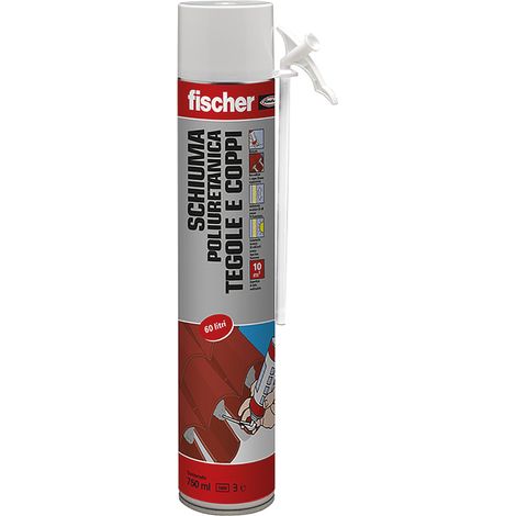 SCHIUMA POLIURETANICA 'TEGOLE E COPPI' PUP T 750 ml 750 - per pistola- 12 pezzi  - FISCHER