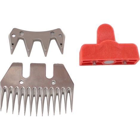 Forbici per pecore, lame di ricambio, forbici professionali in acciaio inox per alpaca e capre, 13 denti dritti, 4 (1/5)