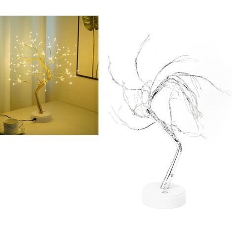 Veilleuse LED 108 LED, lampe USB en forme d'arbre, lampe de nuit DIY en fil de cuivre pour la décoration de la maison, de la chambre ou du bureau (1/5)