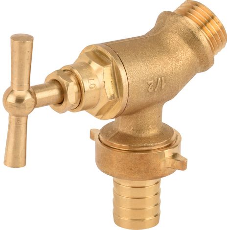 Robinet de puisage oblique 1/2" (15/21) raccord au nez 3/4" (20/27)
