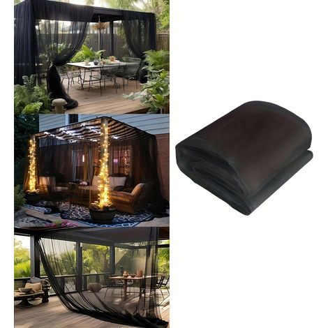 Moustiquaire de terrasse 2,4 x 6 m - Barrière en maille de jardin, filet de protection des plantes, convient pour balcon, porche, protège les plantes (1/5)