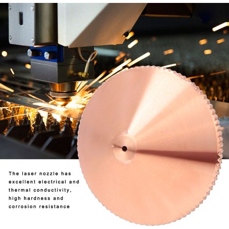 Buse de découpe laser en laiton monocouche pour machine de découpe laser CO2 et fibre, diamètre 0,8/1,0/1,2/1,4/1,5 mm, 1 pièce, 1,0 mm (1/5)