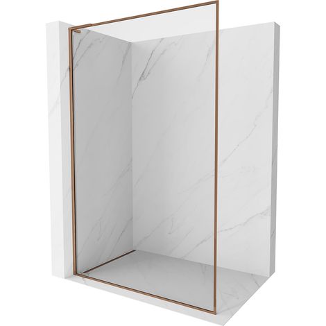 Mexen Kioto-F L Duschwand Walk-in mit Rahmen 85 x 202 cm, transparent 8 mm, Roségold - 800-085-174-60-00 (1/5)