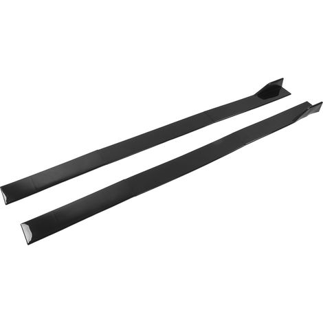 Bande de protection bas de caisse 2,2m/7,22ft, spoilers latéraux universels, anti-rayures, pièces auto, noir brillant, kit de garniture pour seuils de portière. (1/5)