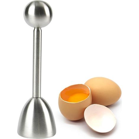 Abrehuevos de acero inoxidable para huevos blandos y duros (1/5)