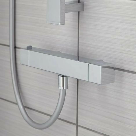 Ex Bathstore Chrome Blade Touch Safe Thermostatic Mixer Shower Outlet (1/3)